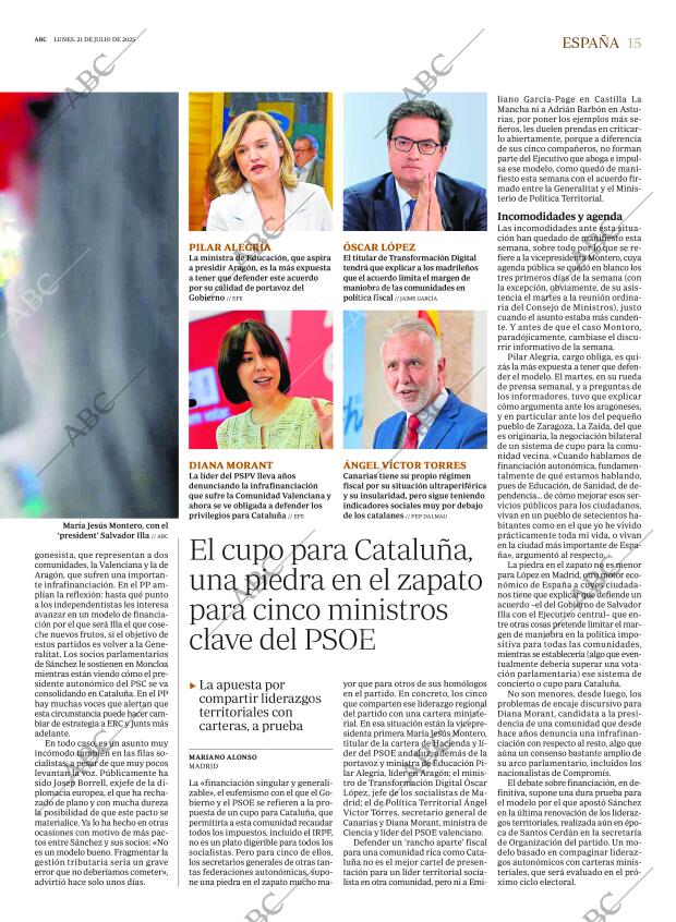 ABC MADRID 21-07-2025 página 15