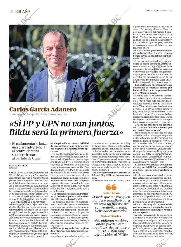 ABC MADRID 21-07-2025 página 18