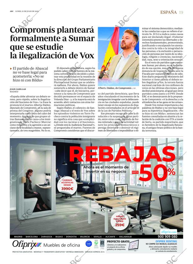 ABC MADRID 21-07-2025 página 19