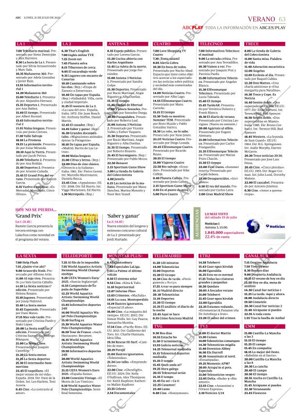 ABC MADRID 21-07-2025 página 63