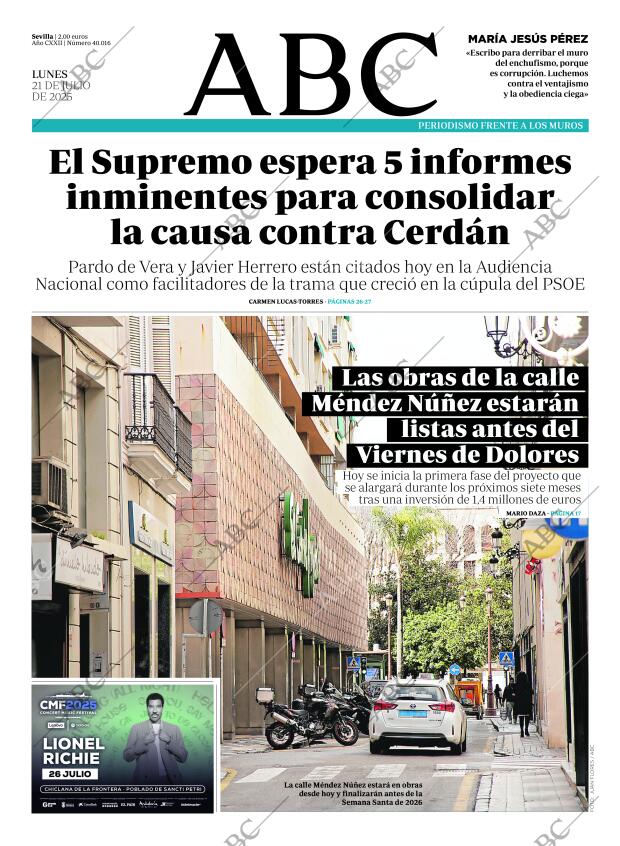 ABC SEVILLA 21-07-2025 página 1
