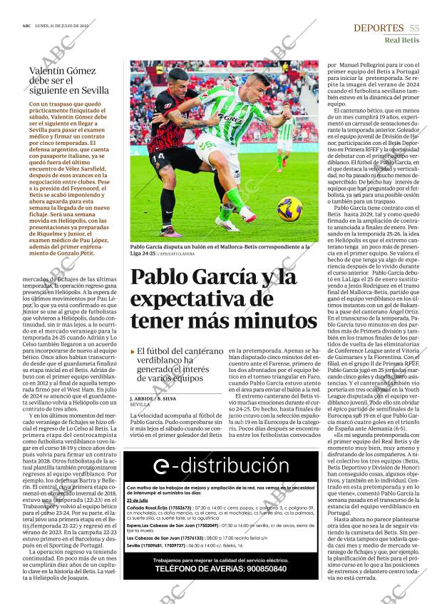 ABC SEVILLA 21-07-2025 página 55