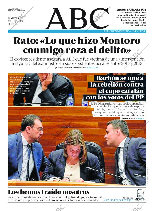 ABC MADRID 22-07-2025 página 1