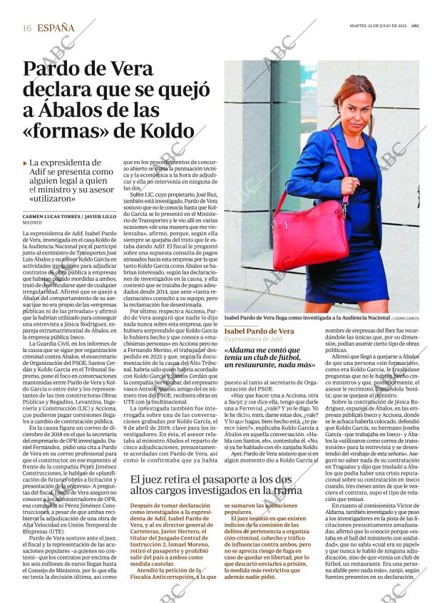 ABC MADRID 22-07-2025 página 16
