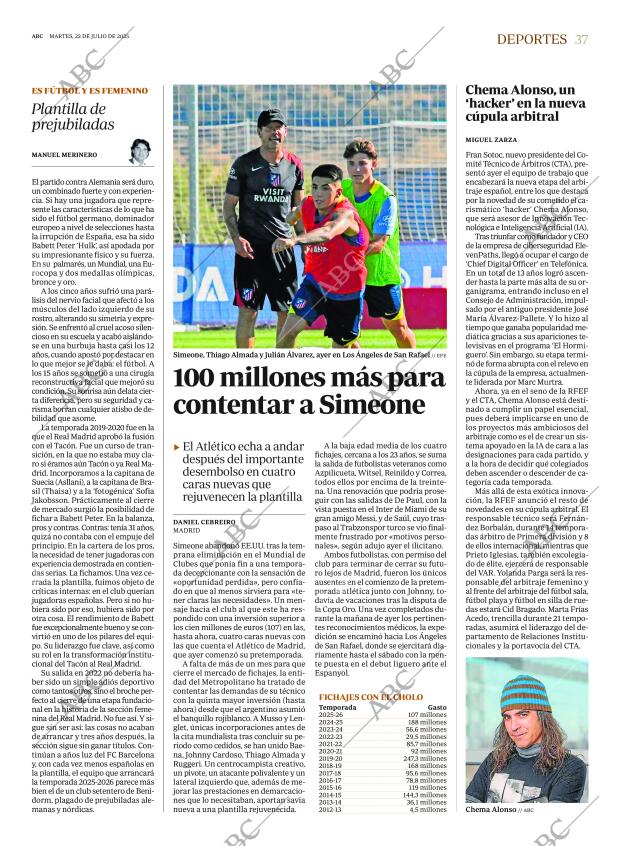 ABC MADRID 22-07-2025 página 37