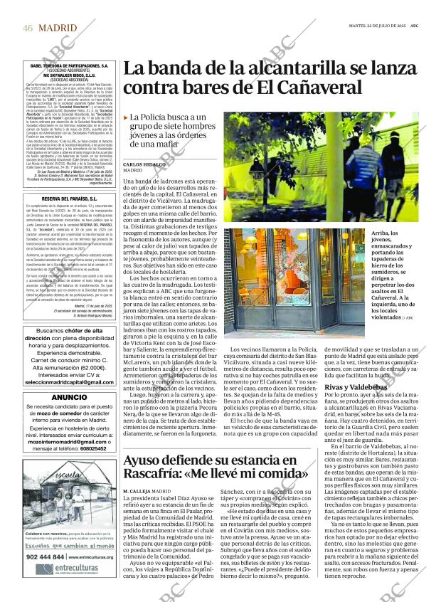 ABC MADRID 22-07-2025 página 46
