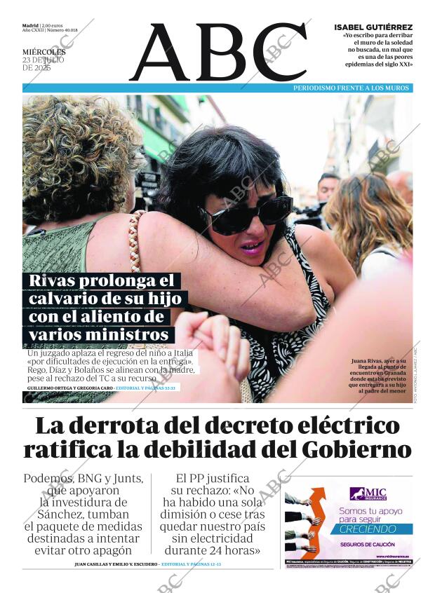 ABC MADRID 23-07-2025 página 1