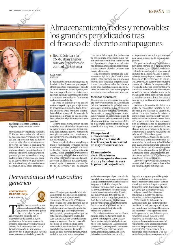 ABC MADRID 23-07-2025 página 13