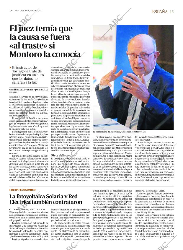 ABC MADRID 23-07-2025 página 15