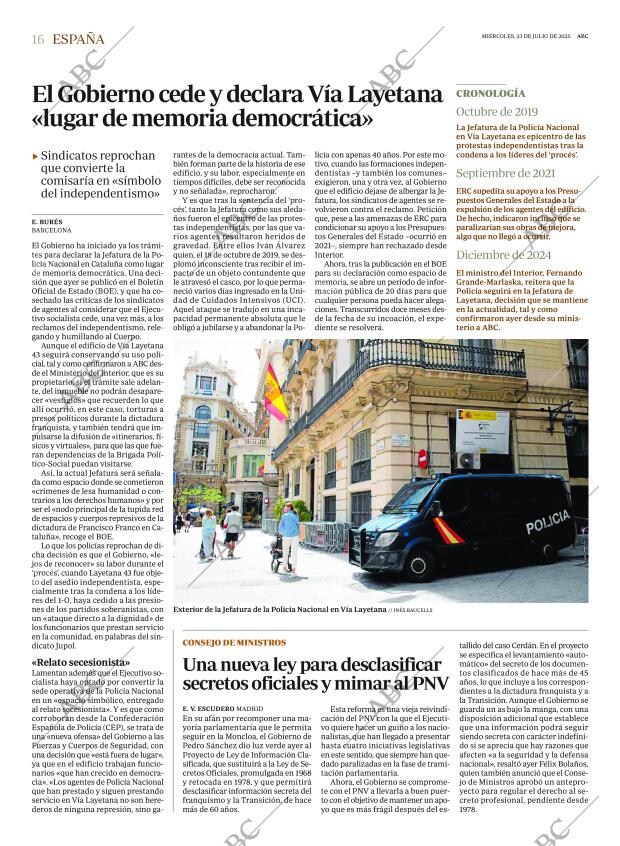 ABC MADRID 23-07-2025 página 16