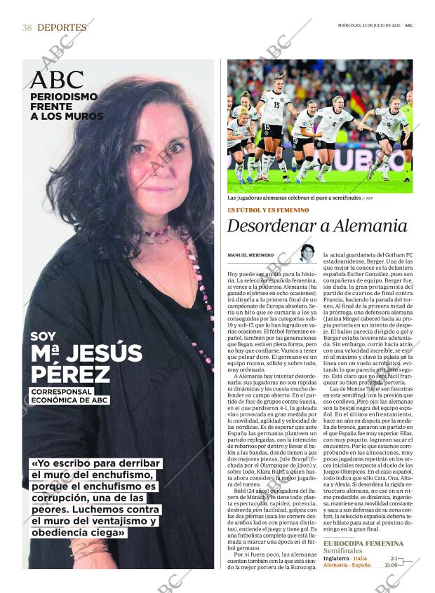 ABC MADRID 23-07-2025 página 38
