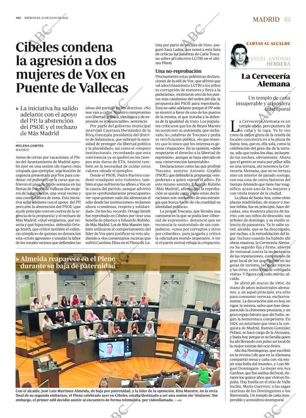 ABC MADRID 23-07-2025 página 45