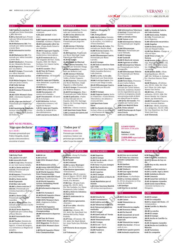 ABC MADRID 23-07-2025 página 63