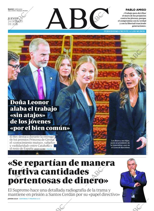 ABC MADRID 24-07-2025 página 1