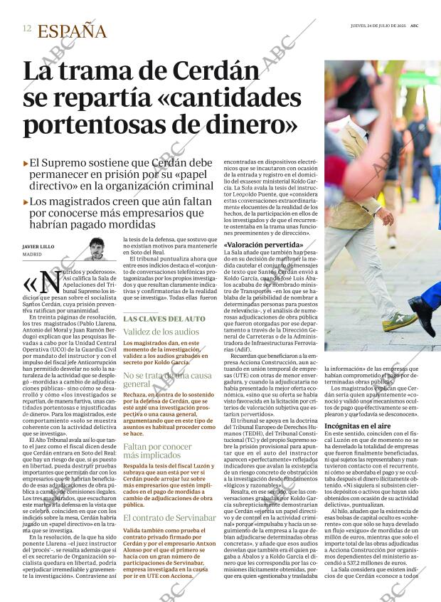 ABC MADRID 24-07-2025 página 12