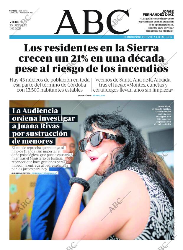 ABC CORDOBA 25-07-2025 página 1
