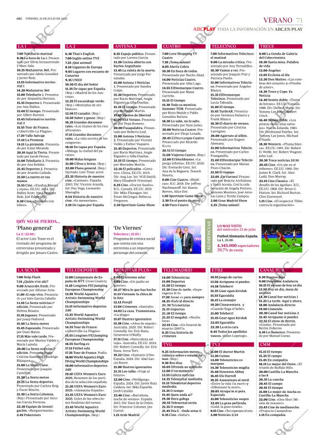 ABC MADRID 25-07-2025 página 71