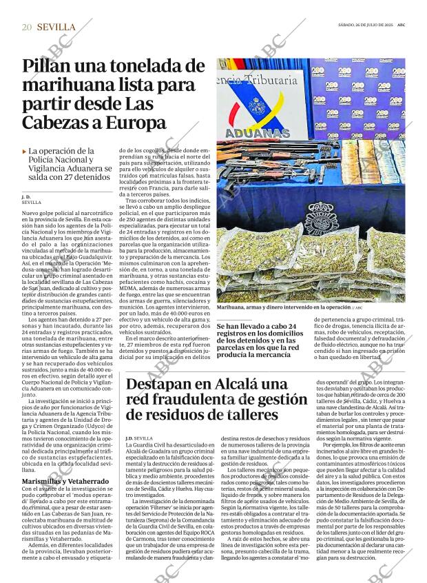 ABC SEVILLA 26-07-2025 página 20