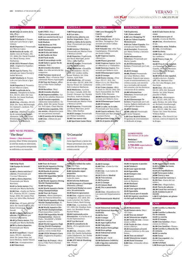 ABC MADRID 27-07-2025 página 71