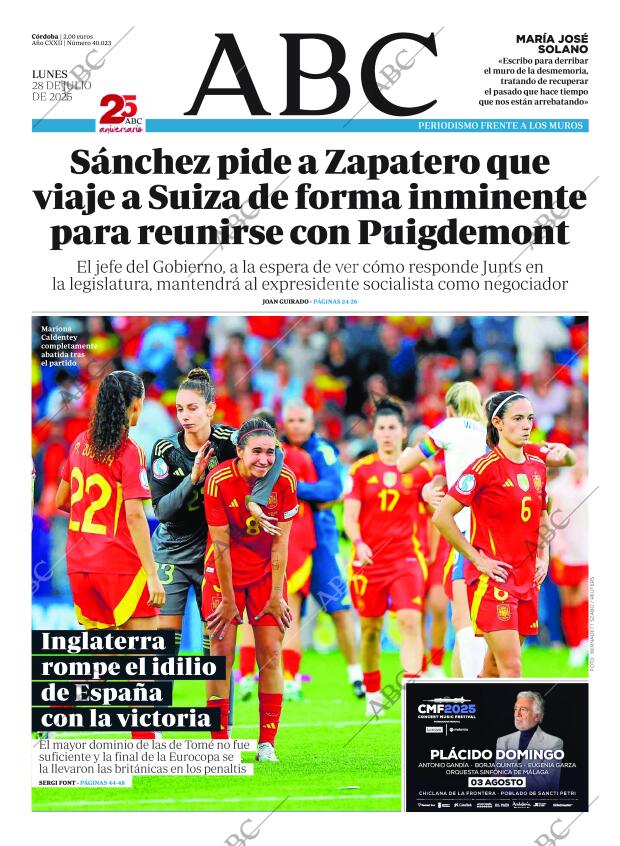 ABC CORDOBA 28-07-2025 página 1
