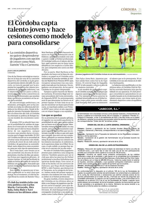 ABC CORDOBA 28-07-2025 página 21