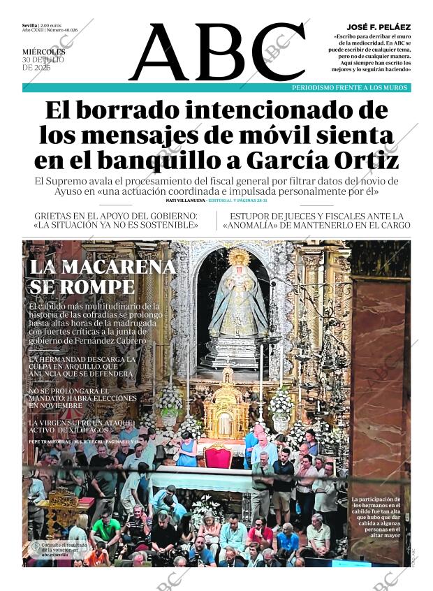 ABC SEVILLA 30-07-2025 página 1