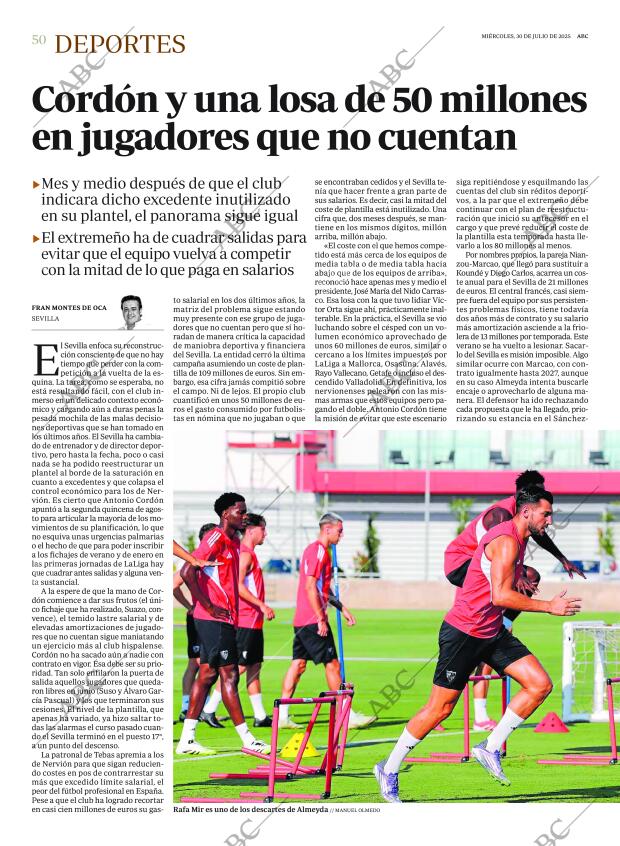 ABC SEVILLA 30-07-2025 página 50