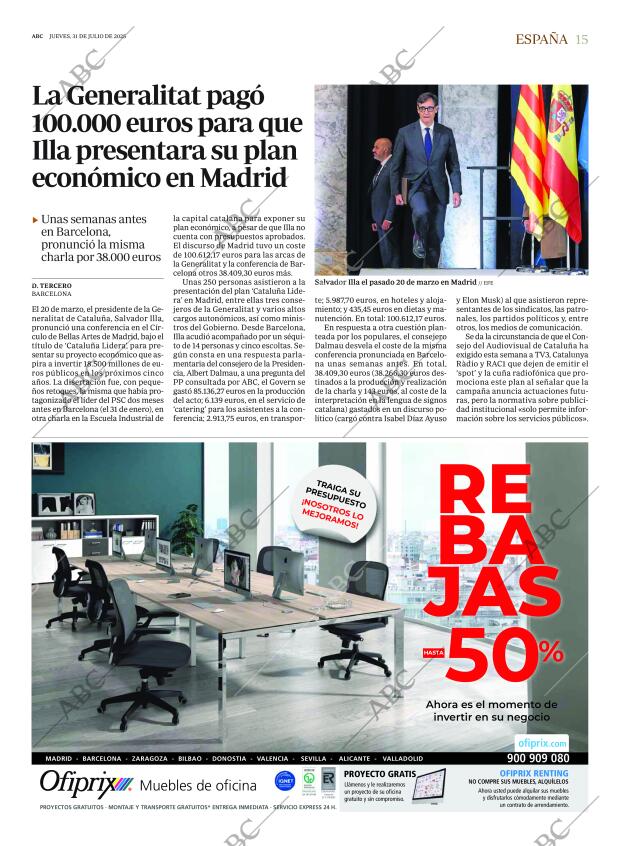 ABC MADRID 31-07-2025 página 15