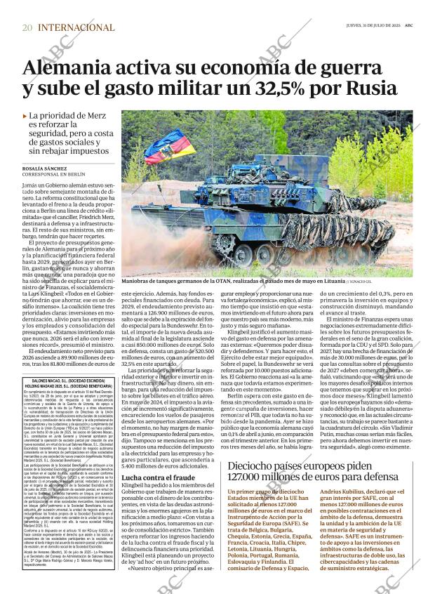 ABC MADRID 31-07-2025 página 20