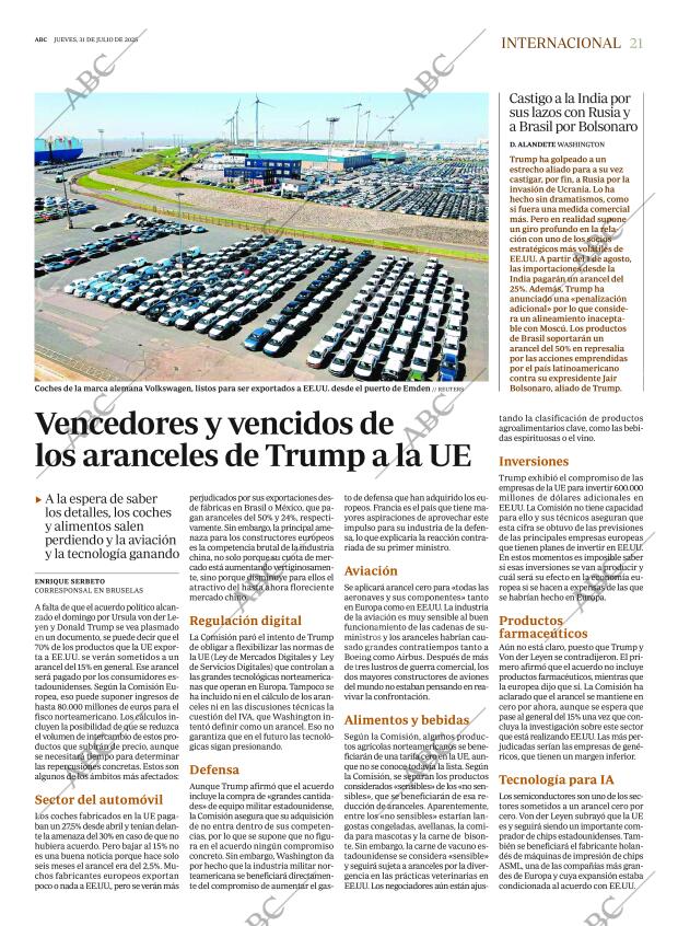 ABC MADRID 31-07-2025 página 21