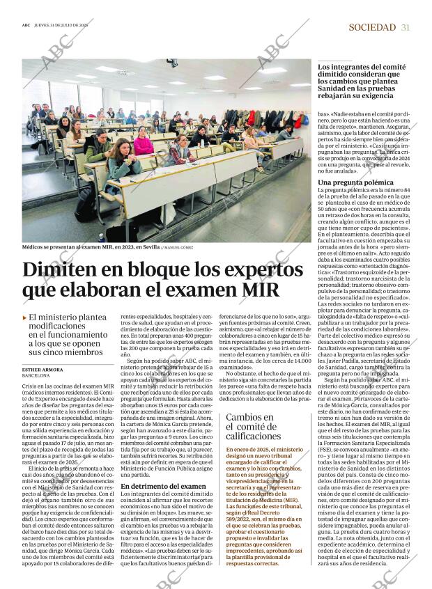 ABC MADRID 31-07-2025 página 31