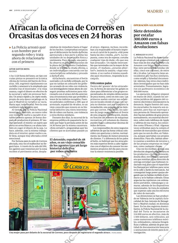ABC MADRID 31-07-2025 página 43