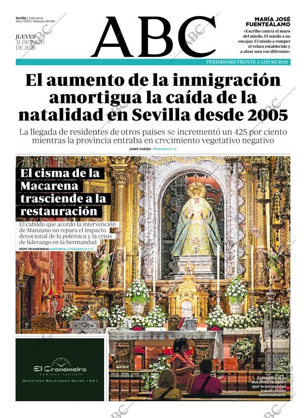 ABC SEVILLA 31-07-2025 página 1