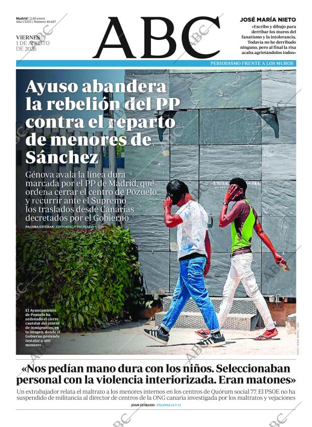 ABC MADRID 01-08-2025 página 1