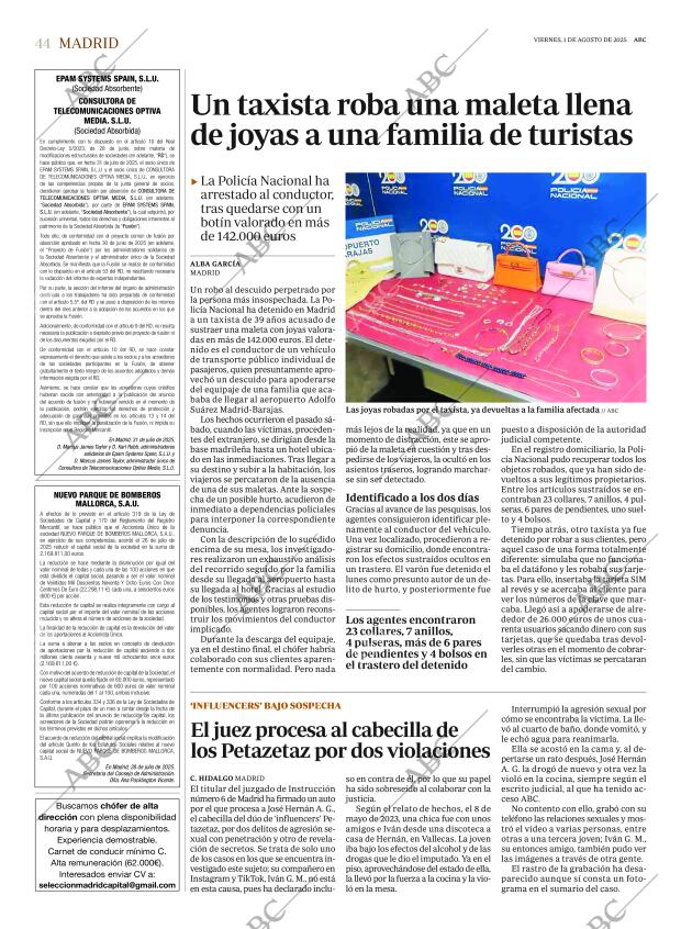 ABC MADRID 01-08-2025 página 44