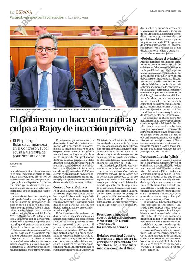 ABC MADRID 02-08-2025 página 12