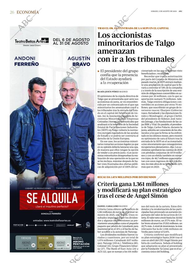 ABC MADRID 02-08-2025 página 26