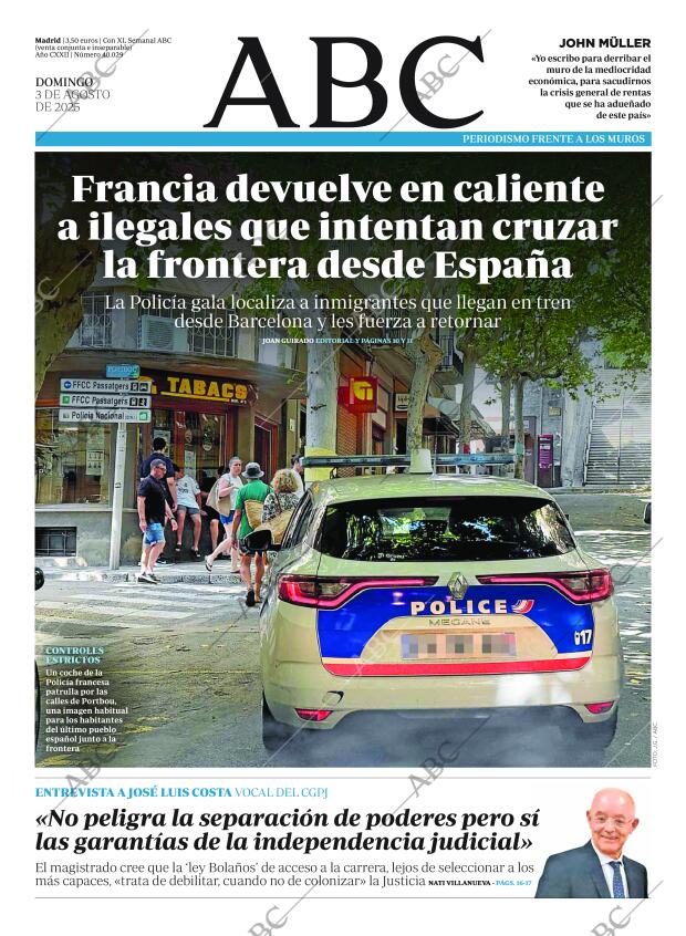 ABC MADRID 03-08-2025 página 1
