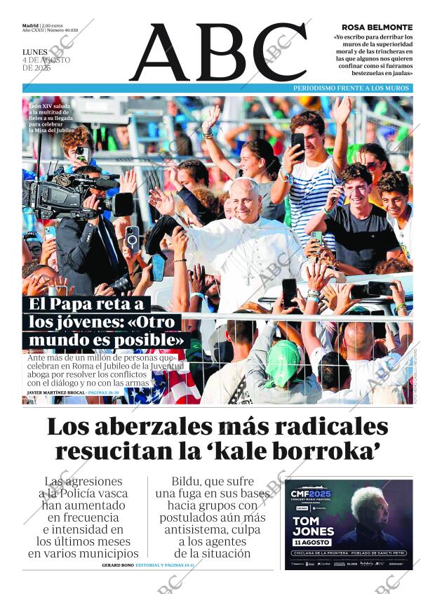 ABC MADRID 04-08-2025 página 1