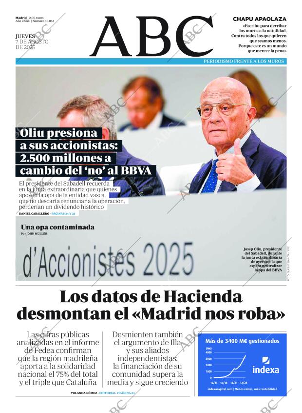 ABC MADRID 07-08-2025 página 1