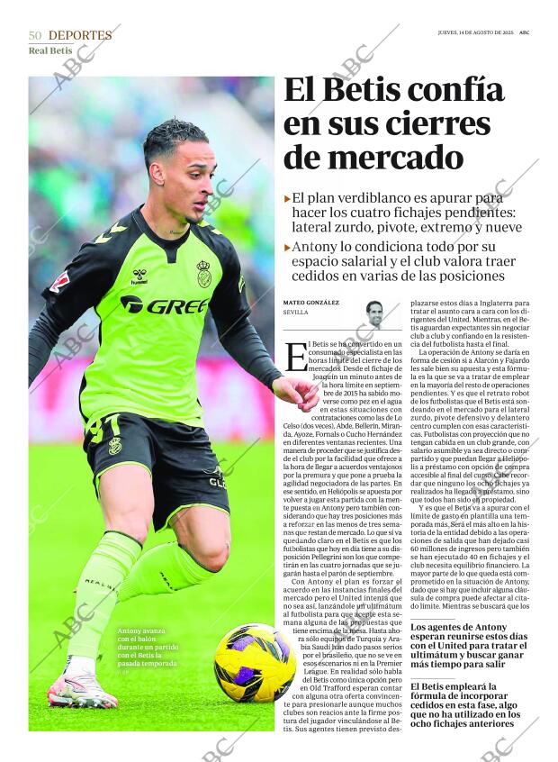 ABC SEVILLA 14-08-2025 página 50