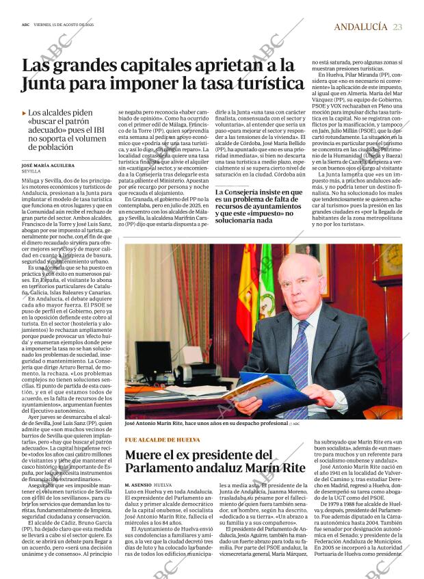 ABC SEVILLA 15-08-2025 página 23