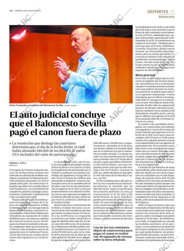 ABC SEVILLA 15-08-2025 página 57