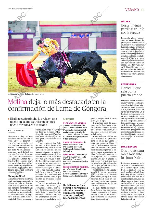 ABC SEVILLA 16-08-2025 página 63