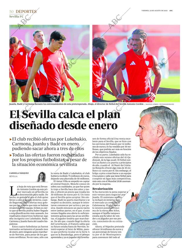 ABC SEVILLA 22-08-2025 página 50