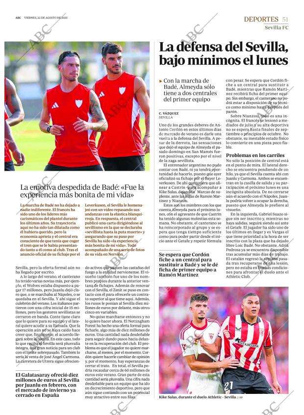 ABC SEVILLA 22-08-2025 página 51
