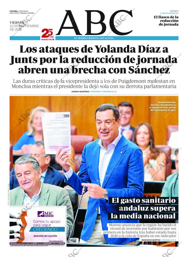 ABC CORDOBA 12-09-2025 página 1