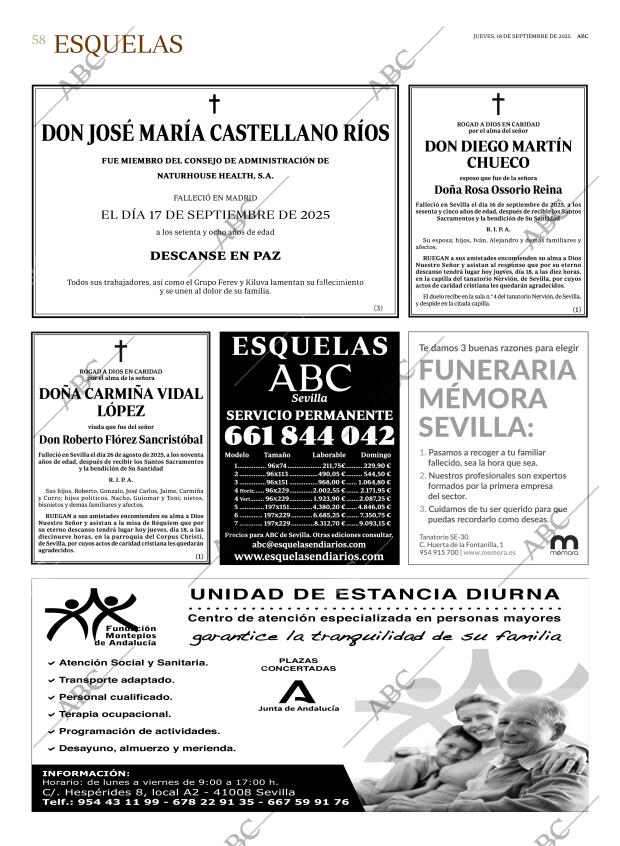 ABC SEVILLA 18-09-2025 página 58