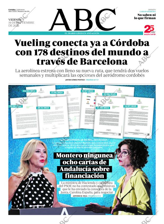 ABC CORDOBA 19-09-2025 página 1