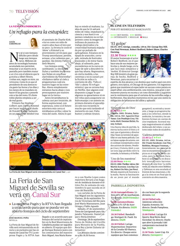 ABC SEVILLA 19-09-2025 página 70